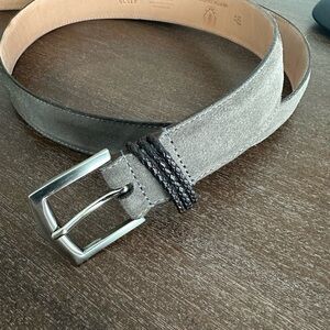 Martin Dingman Gray Suede Belt